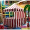 Impact Canopy Carnival Kit 10 FT x 10 FT  Steel Frame - 1 Top, 3 Rails Skirts, and 1 Backwall, Red and White 040040001 - alternate 4